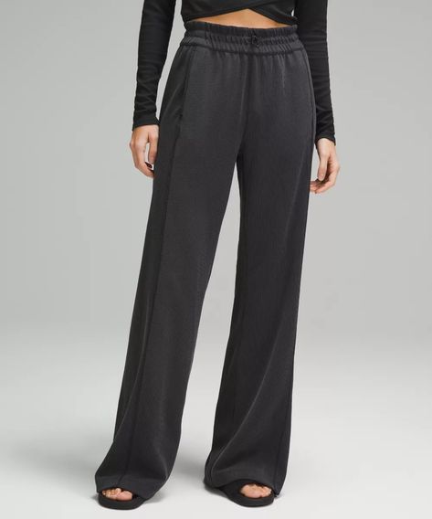 Ribbed Softstreme Mid-Rise Pant 32" | Bottoms | Lululemon EU Softstreme Pants, Lululemon Softstreme, Ribbed Loungewear, Wide Leg Crop Pants, Lululemon Pants, High Rise Pants, Pants Wide Leg, Lululemon Women, Grey Fashion