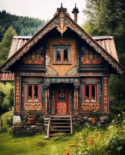 Norwegian Cabin, Norwegian House, Fairytale Houses, Fairytale House, Storybook Homes, Dream Cottage, Long Island Ny, Cabins And Cottages, Village Houses