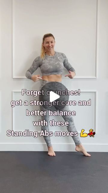 Zuzana Pouri - ONLY HOME WORKOUTS ❤️ on Instagram: "Share and save this Standing Abs routine ladies 💪🔥. Perform each exercise 40 seconds and repeat the full set 4x.

Follow my standing workouts ➡️ @workoutsbyzz 

#standingabs #abs #absworkout #homeworkout #workoutformoms #workoutforwomen #csectionmom #beginnerworkout #dailyworkout #abschallenge #abworkout" Weight Free Workouts At Home, Standing Lower Ab Workout Belly Pooch, Stand Up Ab Workout, Standing Abs Workout For Women, Advanced Workout Routine, Standing Workouts, Victoria's Secret Workout, Standing Ab Workout, Standing Core Exercises