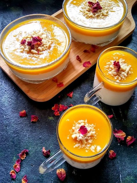 Mahalabia Recipe, Master Chef Recipes, Arabic Sweets Recipes, Ramadan Desserts, Lebanese Desserts, Mango Dessert Recipes, Dessert Cups Recipes, حلويات عربية, Milk Pudding