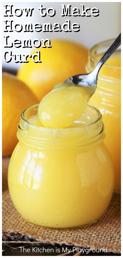 Citron Recept, Pudding Recept, Mango Curd, The Kitchen Is My Playground, Mousse Dolce, Easy Lemon Curd, Homemade Lemon Curd, Lemon Curd Recipe, Curd Recipe