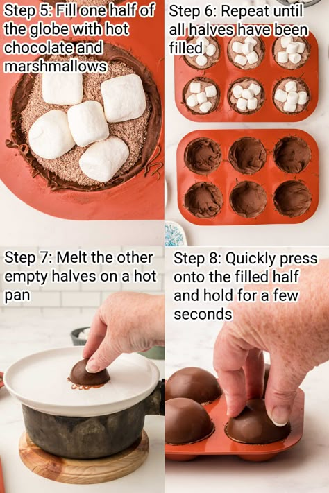 How To Make Cocoa Bombshell, Hot Cocoa Balls Recipes, Hot Chocolate Bombshell Recipe Easy, Hot Cocoa Bombshell Recipe, Hot Chocolate Bombshell Recipe, Coffee Bomb Recipe, Hot Cocoa Balls, Wonderland Gender Reveal, Winter Wonderland Gender Reveal