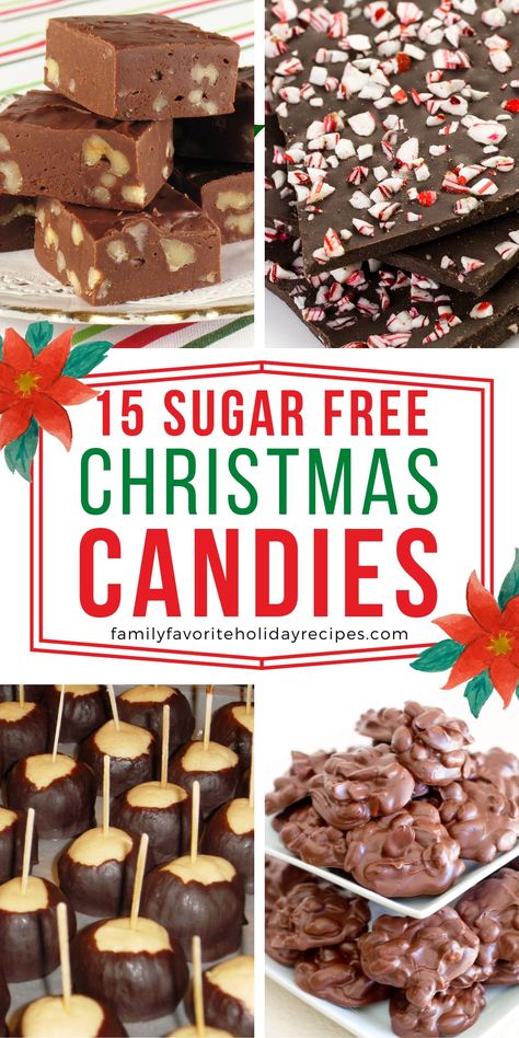 Sugar Free Christmas Candy, Sugar Free Candy Recipes, Sugar Free Cookie Recipes, Sugar Free Desserts Easy, Christmas Candies, Sugar Free Baking, Sugar Free Recipes Desserts, Sugar Free Treats, Sugar Free Sweets