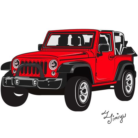 JEeP on Behance Jeep Background, Jeep Drawing, Mobil Off Road, Jeep Art, Car Cake Toppers, Cartoon Car Drawing, Flower Shop Design, Classic Jeeps, Caricature From Photo