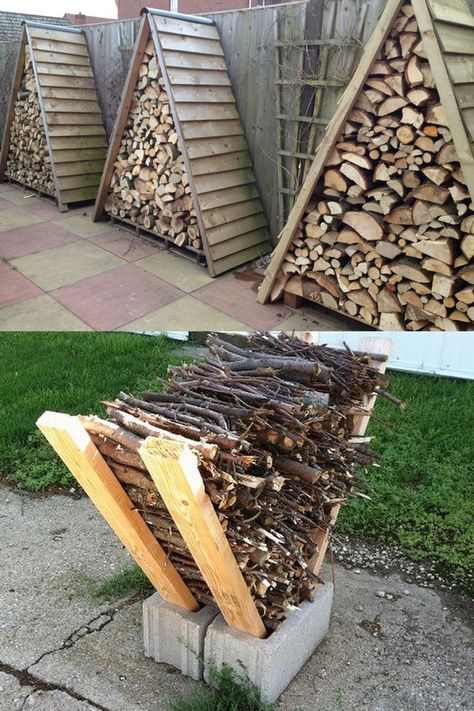 Diy Wood Rack, Rack Storage Ideas, Diy Firewood Rack, Firewood Storage Outdoor, Outdoor Firewood Rack, Firewood Shed, Diy Crate, Storage Outdoor, Rainbow Diy