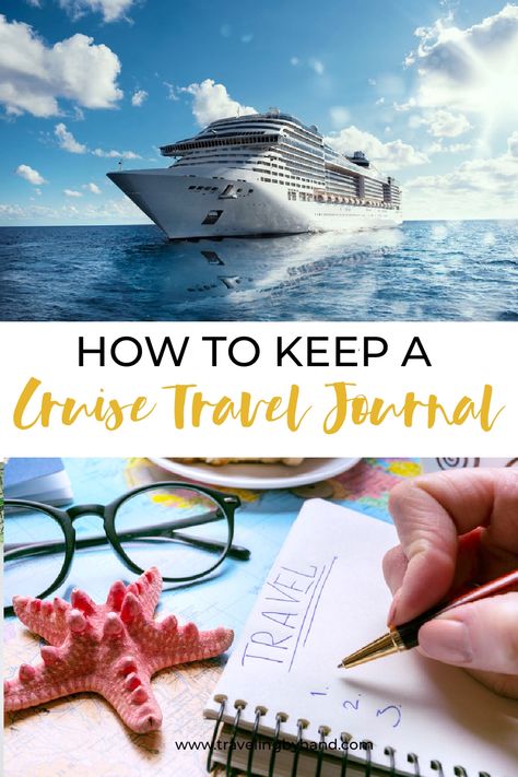 Going on a cruise and want to capture the memories? Use this step-by-step guide, from choosing your supplies to ideas of what to capture, based on the unique experience that is a cruise vacation. Keeping a travel journal on a cruise will capture that great moment in time forever. You’ll be so glad you have a unique memento with all your memories of your cruise. #traveljournal #cruisejournal #travel Cruise Travel Journal Ideas, Cruise Journal Ideas, Cruise Travel Journal, Cruise Journal, Cruise 101, Cruise Scrapbook Pages, Rhine River Cruise, Going On A Cruise, Cruise Scrapbook