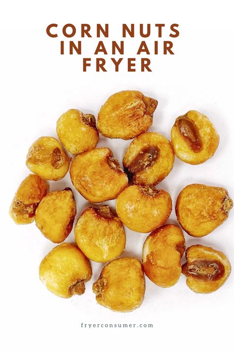 Recreate the classic crunchy snack of corn nuts at home with your air fryer! Follow our easy guide to make these addictively crispy and surprisingly healthier corn nuts. #AirFryer #CornNuts #SnackTime #HealthySnacks #HomeMade #CrispyBites Air Fried Hominy, How To Make Corn Nuts At Home, Corn Nuts Recipe Homemade, Homemade Corn Nuts Recipes, Corn Nuts In Air Fryer, Homemade Corn Nuts, Corn Nuts Recipe, Snack Chickpeas, Air Fried Corn