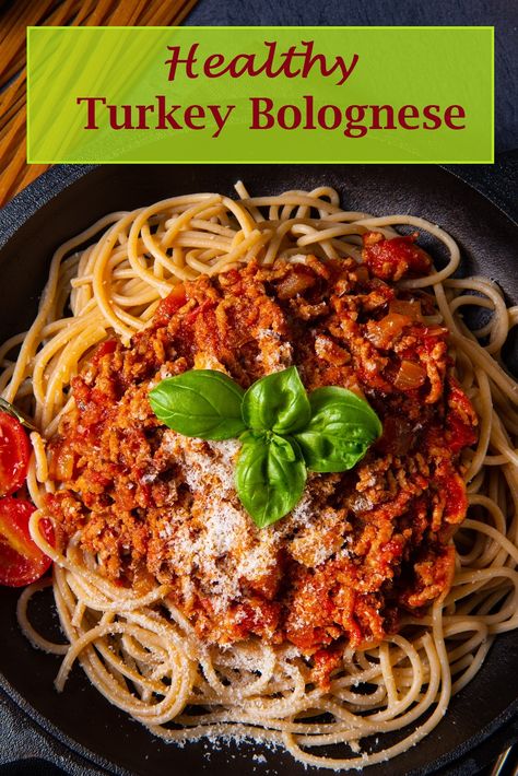 Ground turkey bolognese is a simple, flavorful and healthy weeknight meal. This healthy bolognese sauce is made with ground turkey and flavorful tomatoes instead of beef or pork so it's healthier but still tastes great. This thick and rich healthy spaghetti bolognese is ready in under and hour but tastes like it's been slow simmered all day. #bolognesessauce #groundturkey #healthypasta Turkey Bolognese Sauce Healthy, Ground Turkey Spaghetti Sauce, Turkey Sauce Recipes, Ground Turkey Bolognese, Instapot Turkey, Healthy Bolognese, Healthy Spaghetti Bolognese, Turkey Bolognese Sauce, Healthy Bolognese Sauce