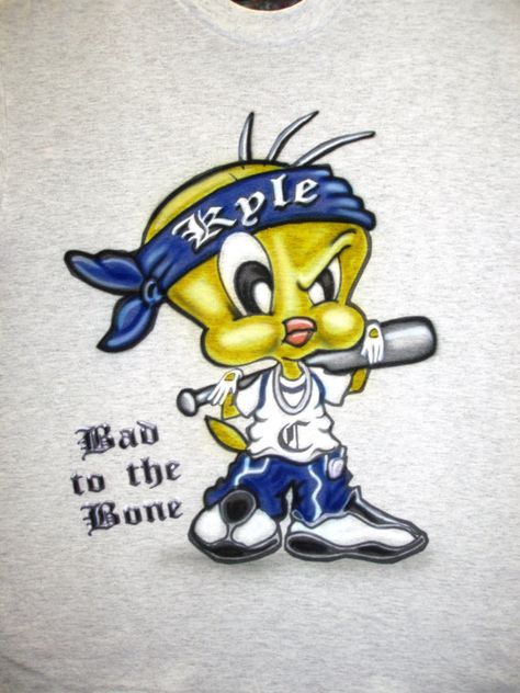 Gangsta Tweety Bird, Gangster Cartoon Characters, Tweety Bird Tattoo, Tweety Bird Drawing, Tweety Bird Quotes, Tweety Pie, Art Room Posters, Simpsons Drawings, Mickey Mouse Images