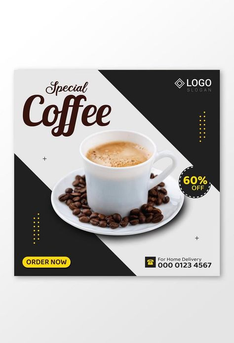 food menu and restaurant coffee concept social media post template#pikbest#templates Coffee Social Media Post, Restaurant Social Media Design, Coffee Social Media, Coffee Banner, Coffee Social, Instagram Post Inspiration, Coffee Poster Design, Black Friday Design, Restaurant Social Media