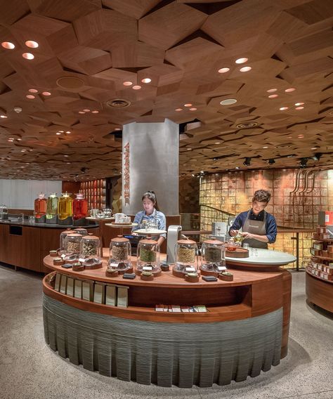 Starbucks Interior, Tea Store Design, Starbucks Shop, Food Court Design, Starbucks Design, Starbucks Reserve, Tea Store, Tea Brands, Lounge Design