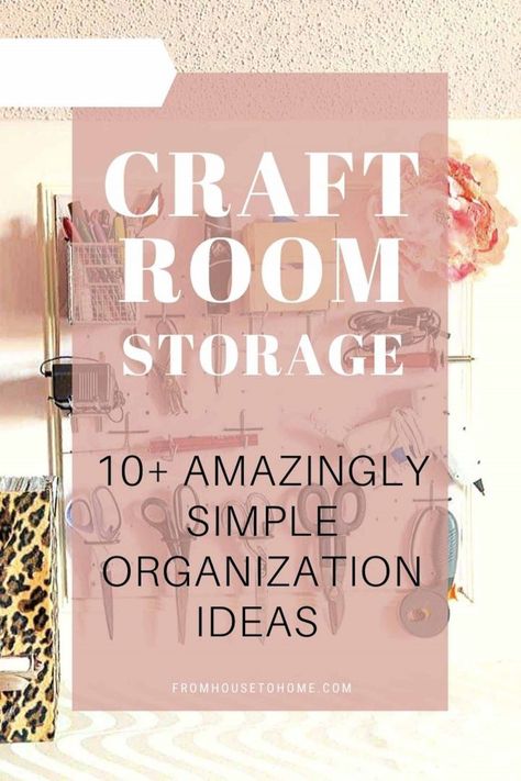 Room Storage Organization, Sewing And Craft Room, Craft Room Tables, Craft Room Storage Ideas, Craft Room Organizing, Pegboard Storage, Wrapping Paper Storage, Storage Ideas For Small Spaces, Sewing Room Storage