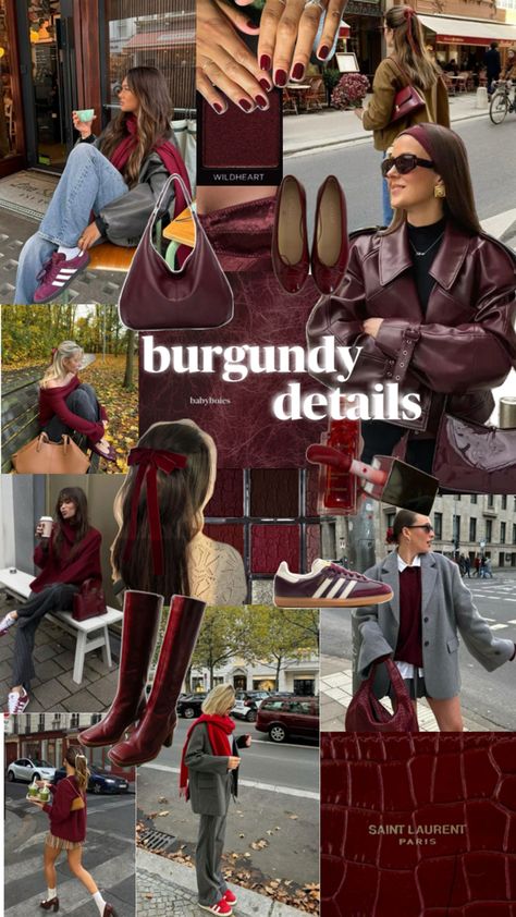 #burgundy #fashion #details #outfit Fall Color Combinations, Details Outfit, In Plane, Trendy Maternity Outfits, Burgundy Outfit, Burgundy Fashion, Trends 2025, Trendy Maternity, Maternity Outfits