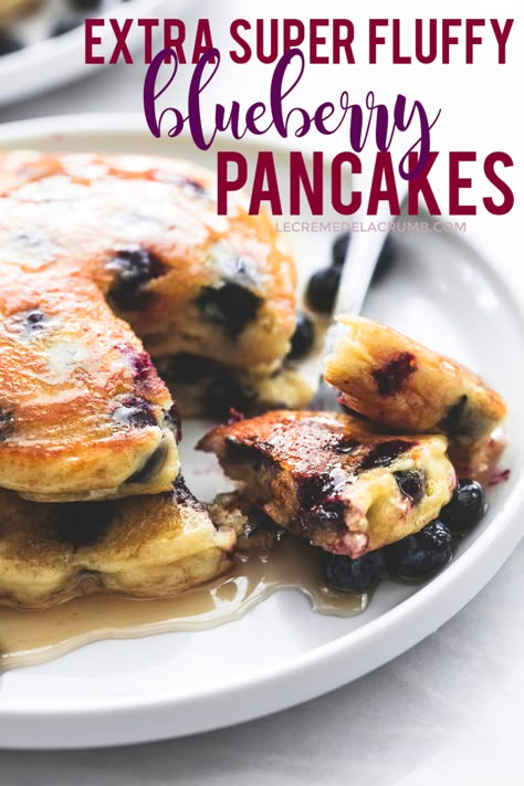 Buttermilk Breakfast, Fluffy Blueberry Pancakes, Blueberry Buttermilk Pancakes, Blueberry Pancakes Recipe, Buckwheat Cake, Pancake Recipe Easy, Savory Cakes, Blueberry Pancakes, Buttermilk Pancakes