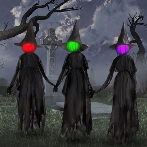 PRICES MAY VARY. Witch Stake for Halloween: Our package includes set of 3 glowing witches, the witch measures 72 inches in height with a high quality stakes. Halloween Yard Decorations: Witch is one of the classic characters on Halloween, our witch decorations are designed faceless, look much spookier with the stolid faces. Built-in LED Lights: The 3 witches are covered with black ragged clothes with build-in LED lights in the head. The lights will automatically change colors into red, purple, b Witches Decorations Outdoor, Halloween Witches Decorations Outdoor, Halloween Witches Decorations, Witches Decorations, Yard Witch, Outdoor Witch, Scary Witches, Halloween Yard Displays, Shadow Casting