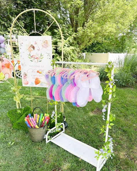 Fairy garden Birthday Party Ideas | Photo 1 of 10 | Catch My Party Fairies Only Sign, Fairy Party Table Setting, Fairy Theme 2nd Birthday Party, Fairy Garden 1st Birthday Party Ideas, 2nd Fairy Birthday, Pink Fairy Party, Fairy First Birthday Pinata, Fairy Fifth Birthday Party, Magical Fairy Birthday Party