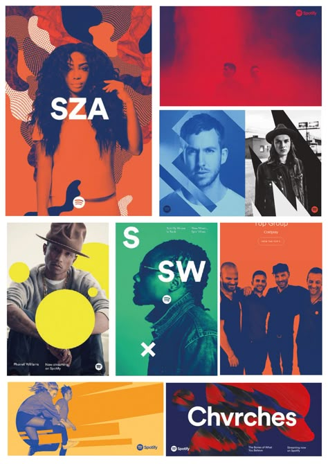 Spotify design style Spotify Inspired Poster, Spotify Graphic Design, Spotify Design Graphics, Spotify Inspired Design, Spotify Brand Identity, Spotify Ads, Spotify Design, Massimo Vignelli, Duo Tone