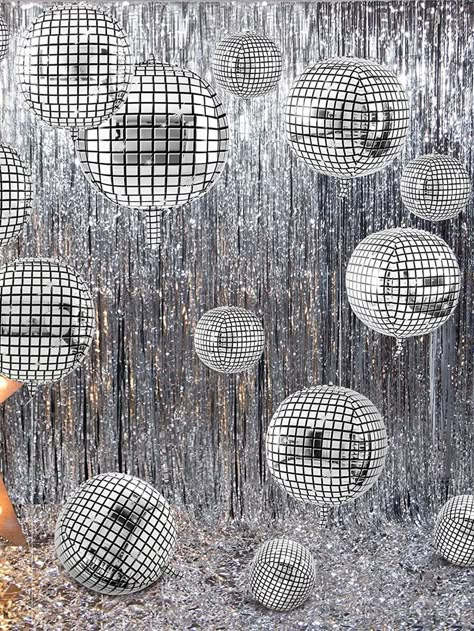 Disco Balloons, Soul Train Party, Disco Theme Party, 70s Theme Party, Homecoming Themes, 70s Disco Party, Dance Party Birthday, Disco Decorations, Disco Birthday