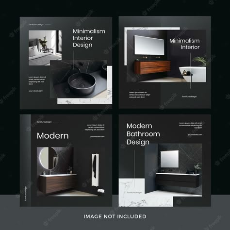 Premium PSD | Modern furniture social media post template collection premium psd Loft Style House, Social Media Design Post, Furniture Social Media, Tropical Interior Design, Instagram Design Layout, Layout Web, Social Media Branding Design, Minimal Furniture, Desain Editorial