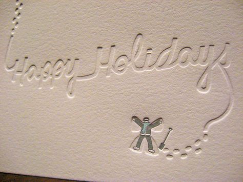 Love this letterpressed holiday card. Holiday Card Graphic Design, Christmas Card Graphic Design, Holiday Cards Design, Holiday Card Design Inspiration, Creative Holiday Cards, Letterpress Christmas Cards, Holiday Card Design, Letterpress Holiday Cards, Letterpress Christmas