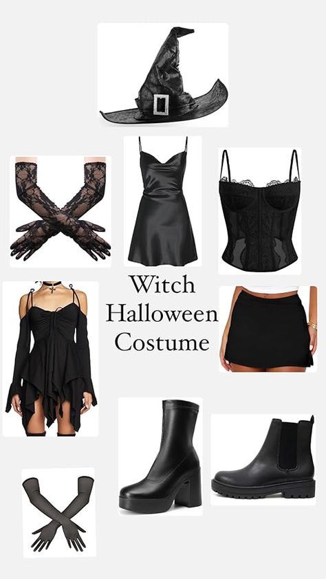 Abby's Amazon Page Halloween Costume Witches, Witch College Halloween Costume, Cool Simple Halloween Costumes, Witch Inspo Halloween, Cute Halloween Costumes Simple, Halloween Costumes Women Spooky, Halloween Costumes Witches Women's, Witch Costumes For Women Ideas, Women’s Witch Costume Ideas