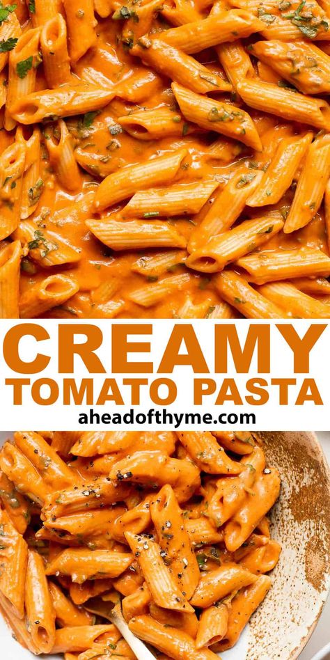 Creamy Tomato Pasta Pasta Sauce With Heavy Cream, Sauce With Heavy Cream, Creamy Tomato Pasta, Tomato Pasta Recipe, Easy Pasta Sauce, Creamy Pasta Sauce, Red Sauce Pasta, Quick Pasta Recipes, Creamy Pasta Recipes