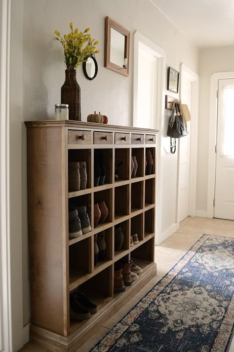 Cabin Shoe Storage, Shoe Hallway Storage Entrance, Shoe Storage Inside Front Door, Shoe Storage In Foyer, Open Shelving Shoe Storage, Vestibule Shoe Storage, Bookcase Shoe Storage Entryway, Entry Bench And Shoe Storage, Living Room Shoe Storage Entryway