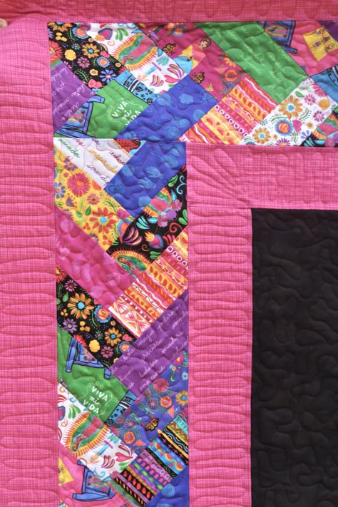 Border For Panel Quilt, Herringbone Quilt Border, Round Robin Quilt Borders, Braided Borders For Quilts, Borders Quilt Ideas, Border Print Quilts, Quilt Panel Border Patterns Free, Scrap Quilt Borders Ideas, Braided Quilt Border