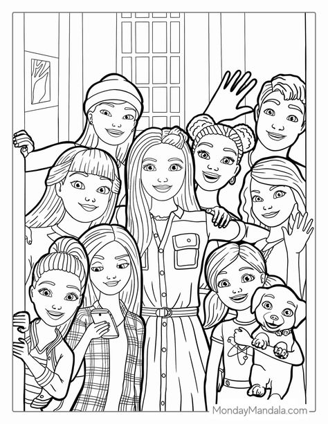 50 Barbie Coloring Pages (Free PDF Printables) Barbie Printables Free Coloring Pages For Kids, Barbie Doll Coloring Pages, Barbie For Coloring, Family Coloring Pages Free Printable, Black Barbie Coloring Pages, Barbie Colouring Sheet, Barbie Colouring Pages, Barbie Drawing Sketches, Barbie Coloring Pages Free Printable