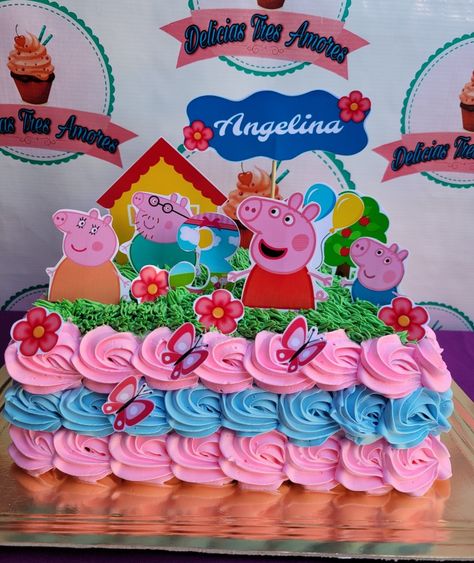 Tortas Peppa Pig, Pepa Pig, Peppa Pig, Birthday Cakes, Florence, Birthday Cake, Pastel, Collage, Cake