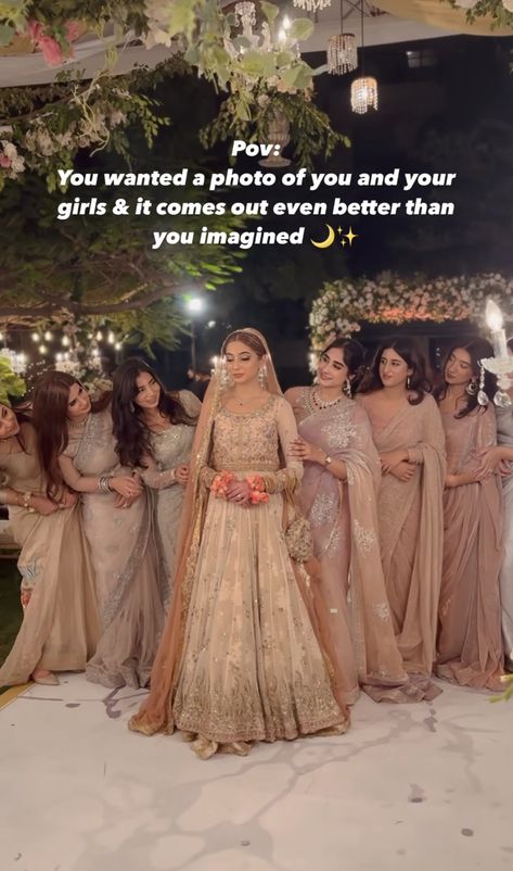 Beautiful Bride Quotes Friends, Best Friend Marriage Caption, Caption For Bridesmaid Pictures, Shaadi Aesthetic Snaps, Bestie Wedding Caption, Sister Wedding Captions For Instagram, Nikkah Aesthetic, Bestie Wedding, Indian Wedding Pictures