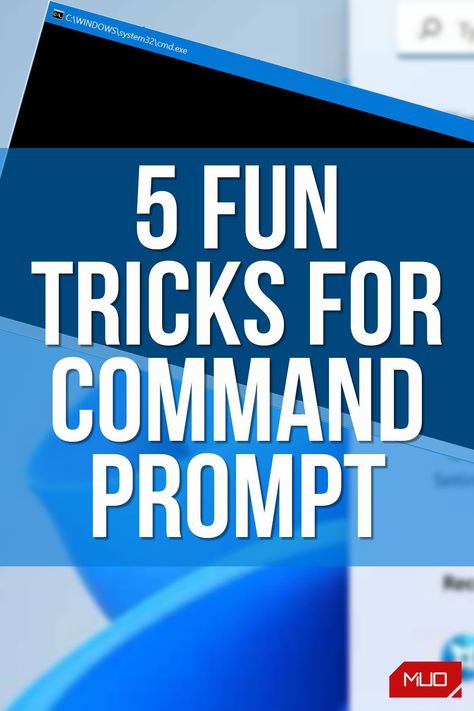 The Command Prompt may look boring, but it does have some fun tricks up its sleeve. #Microsoft #Windows #PC #Computer #Laptop #Technology #Tech #Software #Electronics #Office Command Prompt Hacks, Computer Troubleshooting, Command Prompt, Computer Tricks, Windows Programs, Computer Hacks, Computer Projects, Computer Help, Software Apps