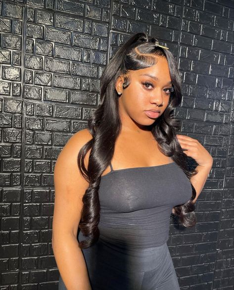 Black Sweet 16 Hairstyles, Wig Highlights, Wig Installs, Weave Ponytail Hairstyles, Frontal Wig Hairstyles, Birthday Hairstyles, Lace Fronts, Front Lace Wigs, Braided Cornrow Hairstyles