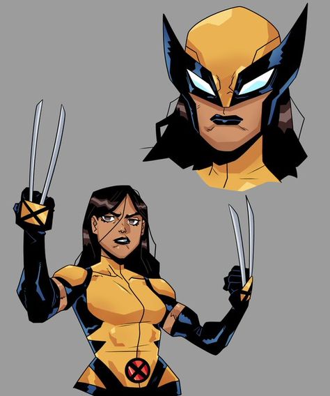 Gabriel Larragán on X Gabriel Larragán, X-23 Fanart, Captain America Comic Art, Wolverine Xmen, Laura Kinney, Marvel Character Design, Dc Comics Women, Deadpool Art, Marvel Superheroes Art