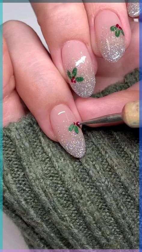 Christmas Gel Nails, Nail Art Designs Videos, Thanksgiving Nails, Winter Nail Art, Festival Nails, Xmas Nails, Christmas Nail Designs, Christmas Nail Art, Fancy Nails