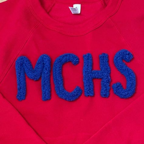 Custom school sweatshirts are a must for this winter! Teachers, coaches, admins, & students, will love our cozy chenille lettering on premium brand crewnecks. Hand lettered & offered in a variety of designs! Order yours today from Lightning Bug Gifts Sweatshirt Diy, Bug Gifts, Lightning Bug, School Sweatshirts, Chenille Yarn, Premium Brand, Premium Brands, School Shirts, School Spirit