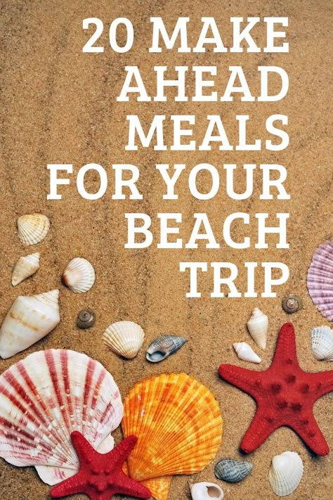 Crockpot Beach Meals, Premade Vacation Meals, Easy Lunches For Vacation, Beach Dinner Ideas Families, Lake Vacation Food Ideas, Foods For The Beach Ideas, Meal Ideas For Beach Vacation, Easy Lake House Meals, Food Ideas For Beach Vacation