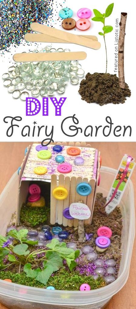 Cheap Fairy Garden Ideas, Fairy Garden Preschool, Clover Kids 4h Projects, Fairy Garden Crafts Diy, Garden Art For Kids, Kids Garden Crafts, Summer Craft Ideas For Adults, Outside Crafts, Fairy Garden For Kids