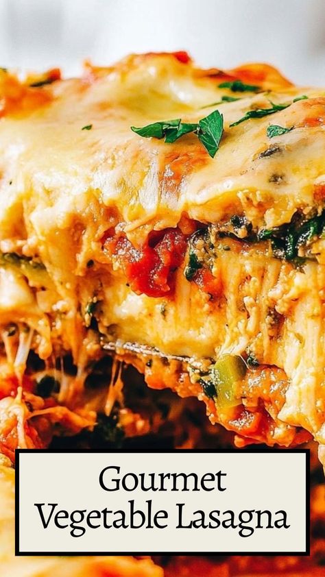 Lasagna, a classic comfort food, gets a wholesome twist with this vegetable-packed recipe. Bursting with vibrant roasted vegetables, creamy ricotta, and gooey layers of melted cheese, this dish is a feast for both the eyes and the taste buds. Whether you’re catering to vegetarians or simply looking to add a meat-free option to your dinner rotation, this Ultimate Vegetable Lasagna delivers all the flavor and comfort you crave, with a healthy boost of nutrients. Turkey Vegetable Lasagna, Roasted Veggie Lasagna Recipe, Roasted Veggie Lasagna, Best Vegetarian Lasagna Recipe, Roasted Vegetable Lasagna Recipe, Vegetable Lasagne Recipes, Vegi Lasagna, Meatless Lasagna Recipe, Lasagna Recipe Vegetarian