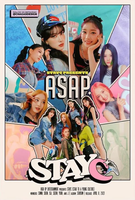 Stayc Edit Poster, Kpop Canva Posters, K Pop Graphic Design, Kpop Design Graphic, Y2k Design Graphic, Canva Kpop, Asap Stayc, Kpop Poster Design, Y2k Layout