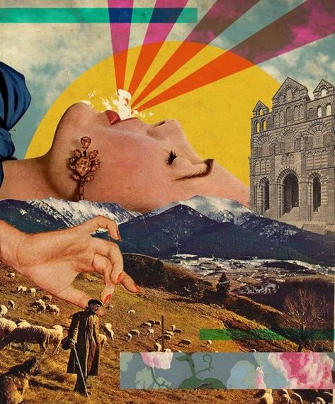 Collage Art Design Ideas, Surrealism Artwork, Poster Grafico, Vintage Collage Art, Collage Art Projects, Surreal Collage, Hur Man Målar, Carthage, Collage Design