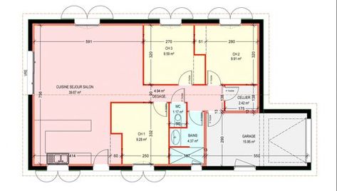 Maisons plain pied 3 chambres de 81 m² construite par Demeures Familiales