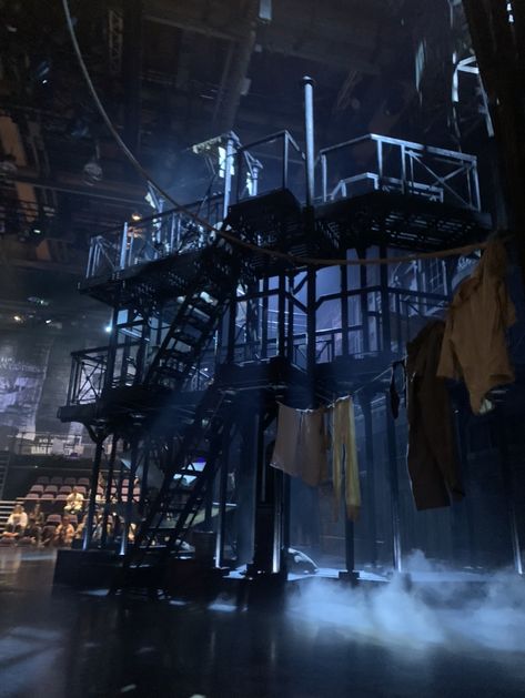 NEWSIES stage Newsies West End, Newsies Set Design, Newsies Poster, Newsies Aesthetic, Char Board, Newsies Broadway, Year Board, Theatre Aesthetic, Gang Activity