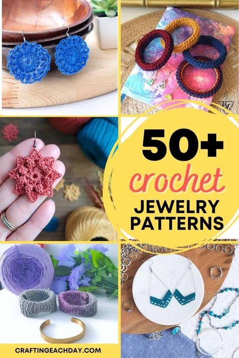 Micro Crochet Jewelry Free Patterns, Crocheted Jewelry Patterns Free, Crochet Wire Jewelry Patterns Free, Diy Crochet Jewelry Free Pattern, Crochet Thread Projects Size 10, Crochet Rings Jewelry, Free Crochet Bracelet Patterns, Free Crochet Earring Patterns, Bead Crochet Patterns Free