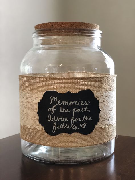 Graduation Memory Jar Ideas, Grad Party Memory Jar, Graduation Jar Ideas, Memories Jar Ideas, Memory Theme Party, Grad Party Memory Ideas, Memory Jars Ideas Diy, Memory Jar Birthday, Birthday Memory Jar