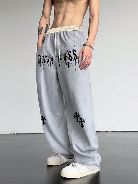 Men Sweatpants, Young Mens Fashion, Stylish Hoodies, Printed Sweatpants, Guys Clothing Styles, Cool Outfits For Men, Men Fashion Casual Outfits, Streetwear Men Outfits, Tomboy Fashion