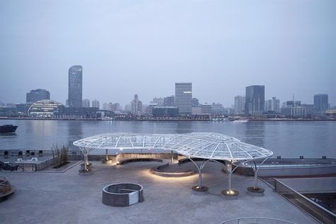 Gallery of Minsheng Ferry Station / Atelier Liu Yuyang Architects - 1 Coastal Architecture, Arch Viz, Ferry Terminal, Sales Gallery, Pokemon Regions, Minimalist Architecture, Sun Lounger, Architects, Architecture Design