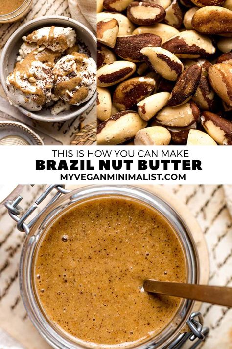 This homemade Brazil nut butter celebrates the true flavors of the nuts and makes a fantastic base for a variety of recipes. Packed with monounsaturated fats, with a decadent texture and unbeatably nutty flavor. Turn this pantry essential into a delightful, creamy treat packed with good-for-you fats. Best part? It's a breeze to make! It's packed with essential nutrients like vitamin E, zinc & calcium. Brazil Nuts Recipes, Brazil Nut Recipes, Mousse Trifle, Butter Bread Recipe, Baked Bbq Ribs, Nuts Recipes, Nut Butter Recipes, Monounsaturated Fats, Ribs Recipes