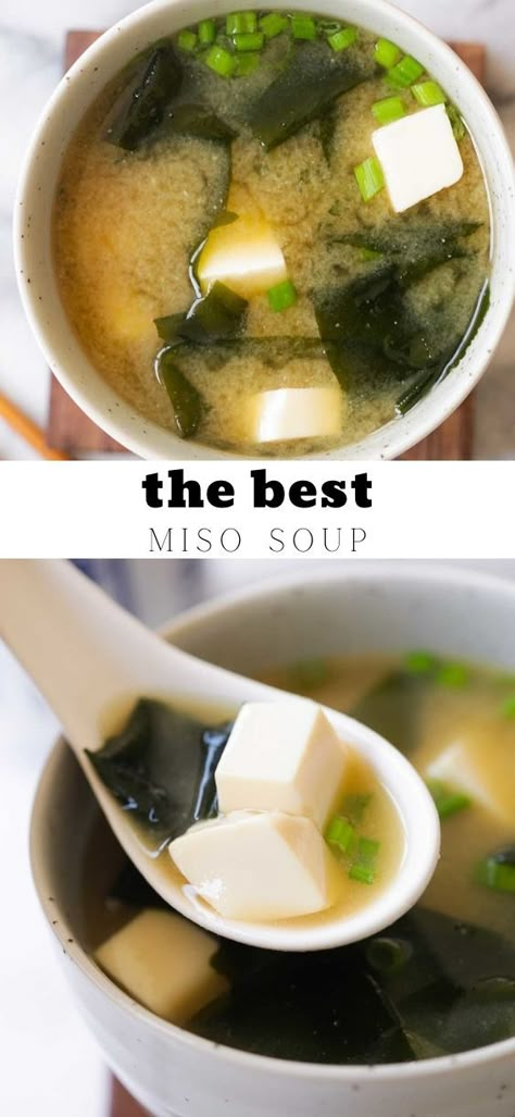 Miso Soup Recipe Easy, Miso Recipe, Asian Soup Recipes, Miso Soup Recipe, Vegetarian Soup Recipes, Asian Soup, Vegetarian Soup, Japanese Cooking, Miso Soup