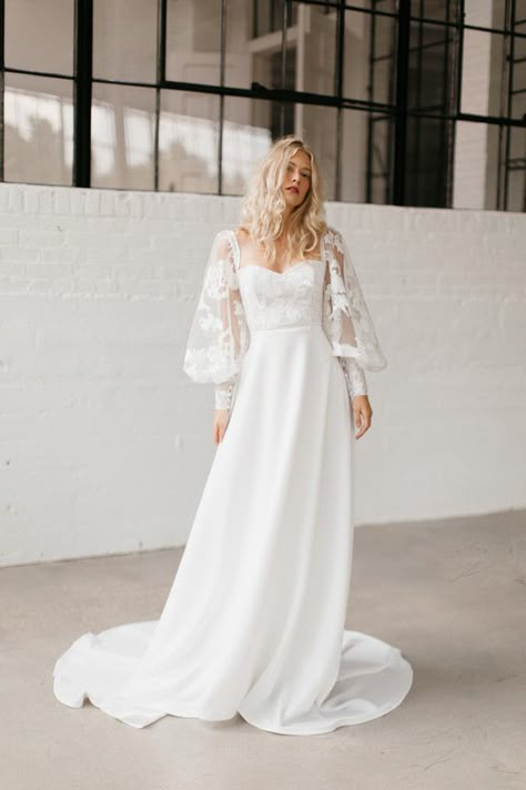 Tara Latour Bridal, Vintage Garden Wedding Dress, Bishop Sleeve Wedding Dress, Tara Latour, Women Overalls, Jean Baggy, Rose Williams, Cute Overalls, Low Rise Jean